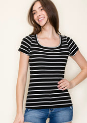 Feels Like Friday Striped Short Sleeve Tops - 2 Colors!