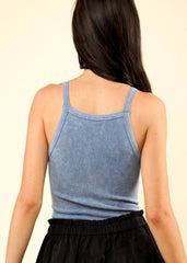 Stretch Washed Fitted Tanks - 5 Colors!
