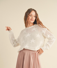 Star Open Knit Pullover