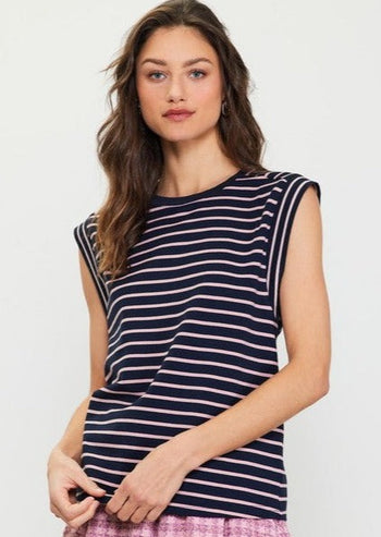 Striped Sleeveless Tops - 2 Colors!