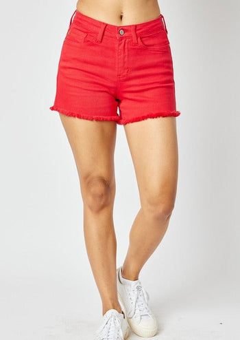 Red Judy Blue Shorts
