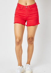 Red Judy Blue Shorts