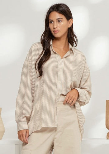 Sheer Striped Tops - 2 Colors!
