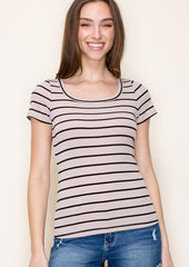 Feels Like Friday Striped Short Sleeve Tops - 2 Colors!