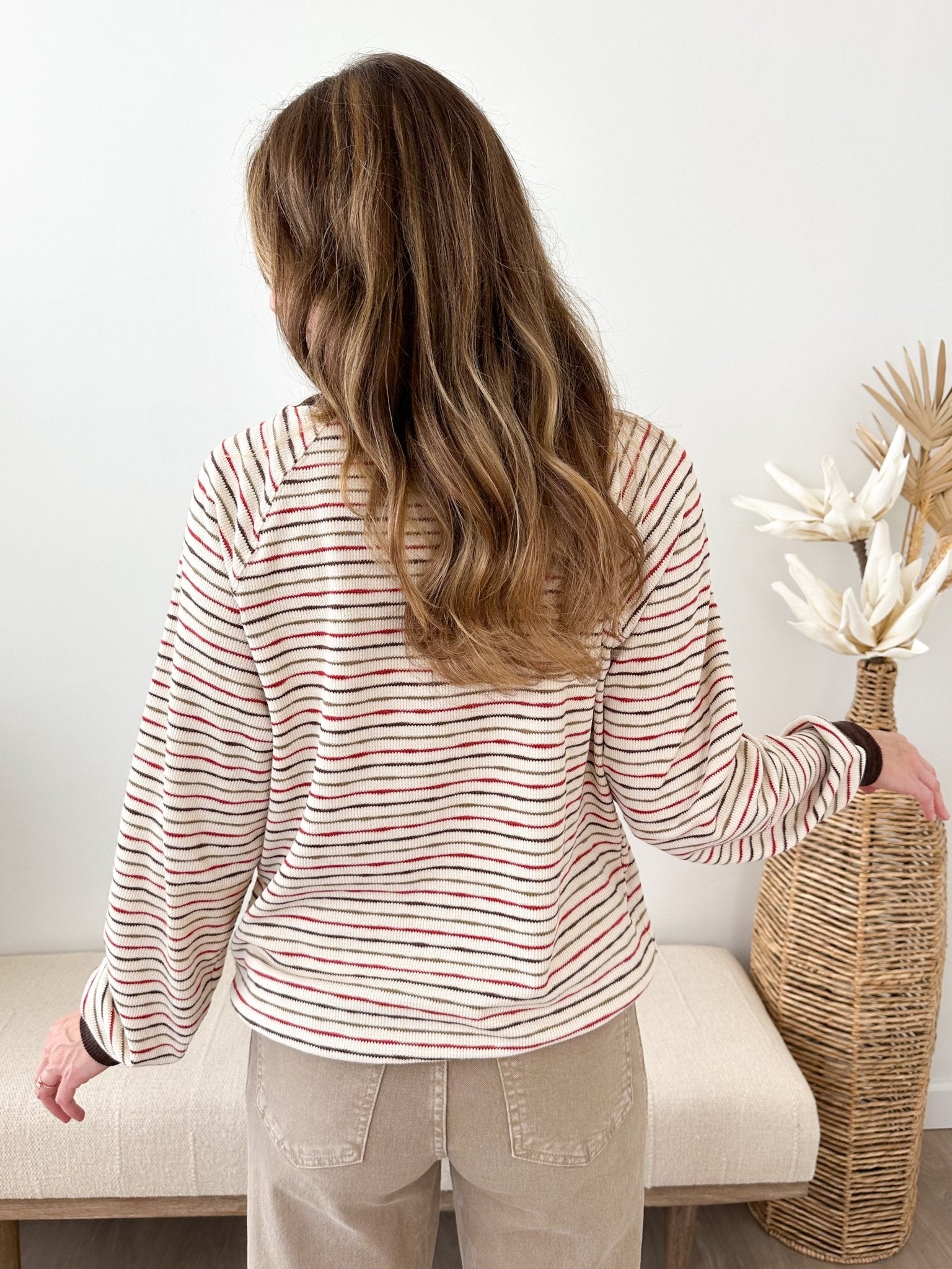 Striped Crew Sweater - The Nines