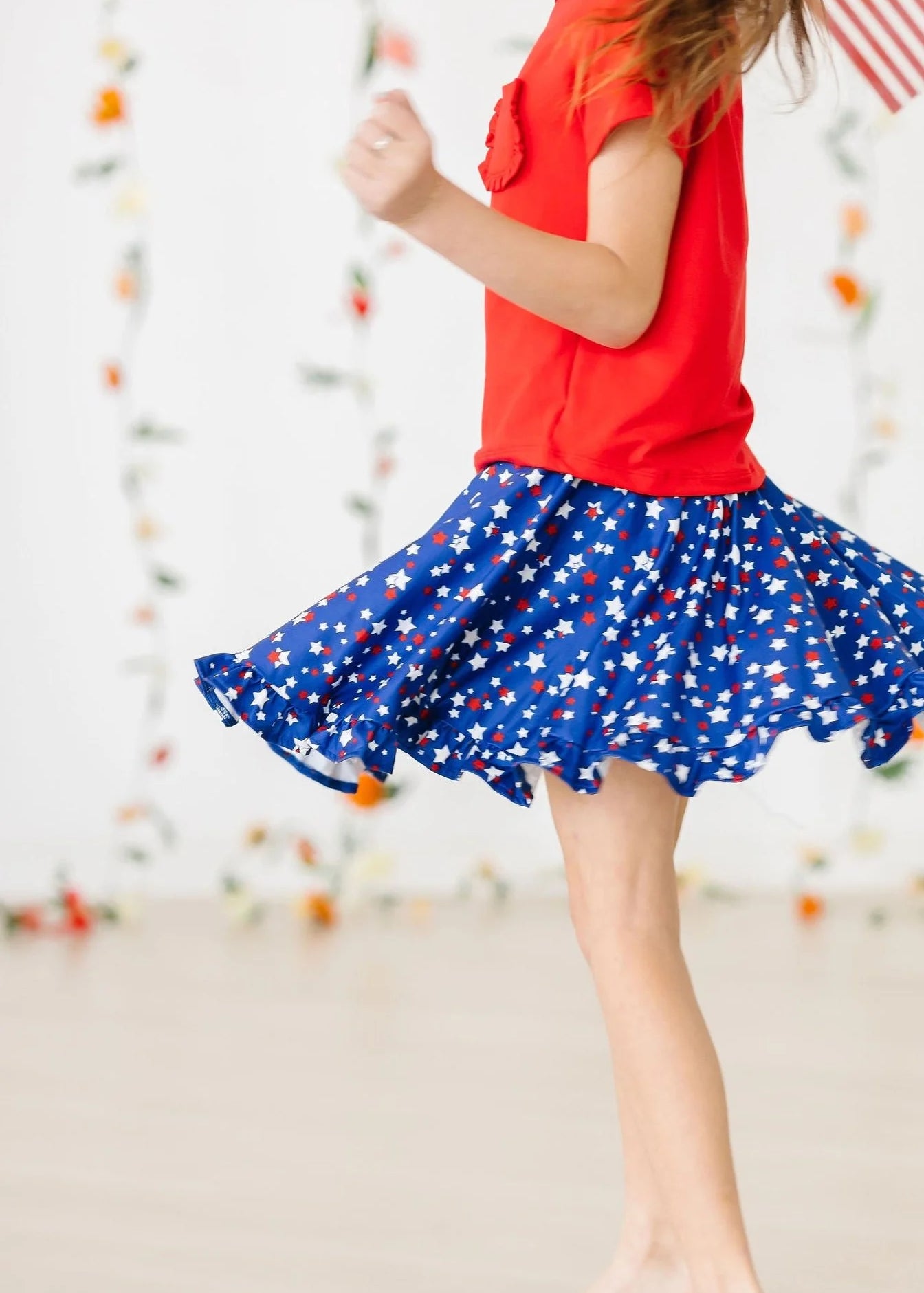 STAR BRIGHT RUFFLE TWIRL SKORT - The Nines
