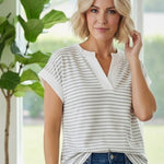 Terry Striped Top - 2 Colors! - The Nines