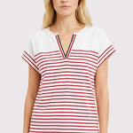 Sutton Striped V - neck Tee - 2 Colors! - The Nines