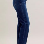 Judy Blue Midrise Dark Wash Mr. Straight - 3 Lengths - The Nines