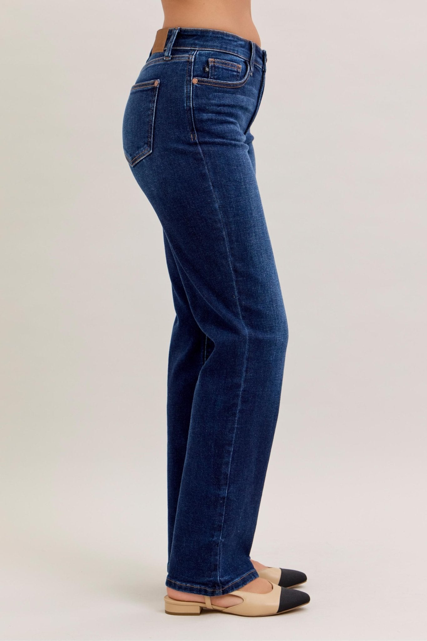 Judy Blue Midrise Dark Wash Mr. Straight - 3 Lengths - The Nines
