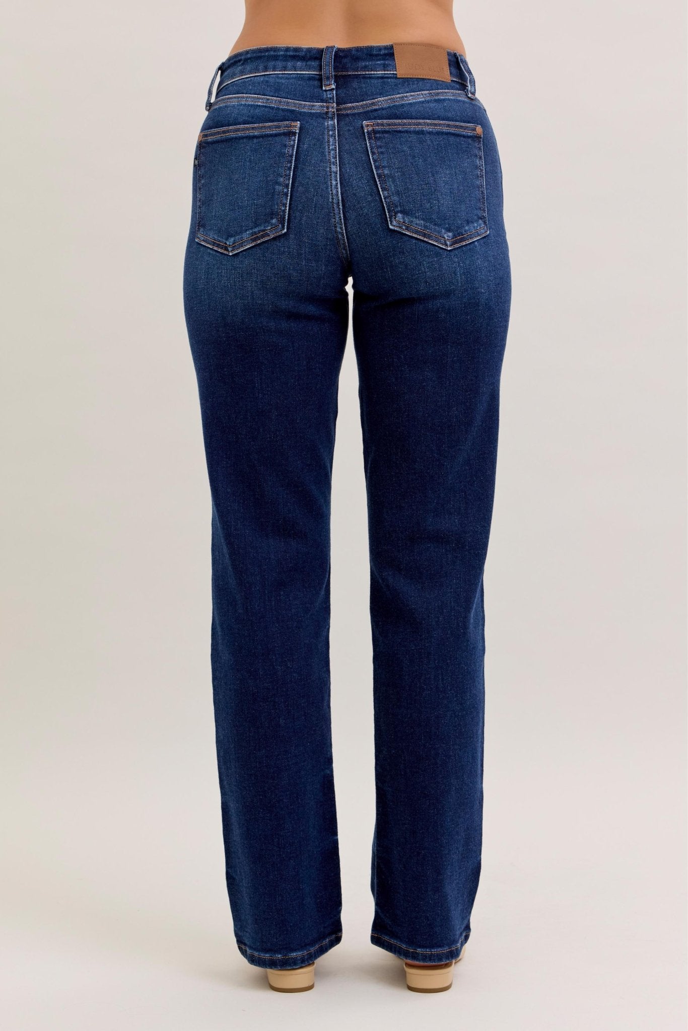Judy Blue Midrise Dark Wash Mr. Straight - 3 Lengths - The Nines
