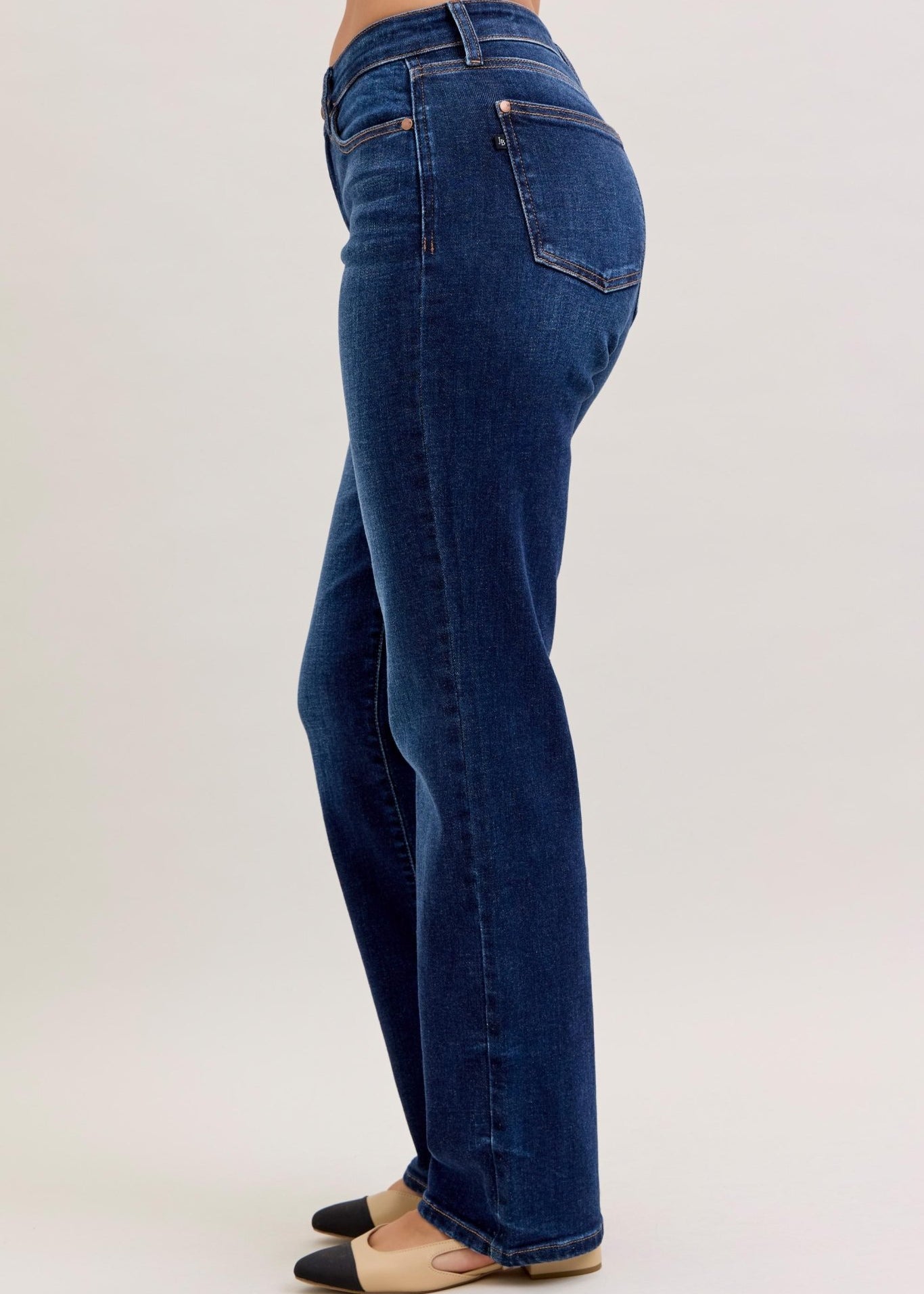 Judy Blue Midrise Dark Wash Mr. Straight - 3 Lengths - The Nines