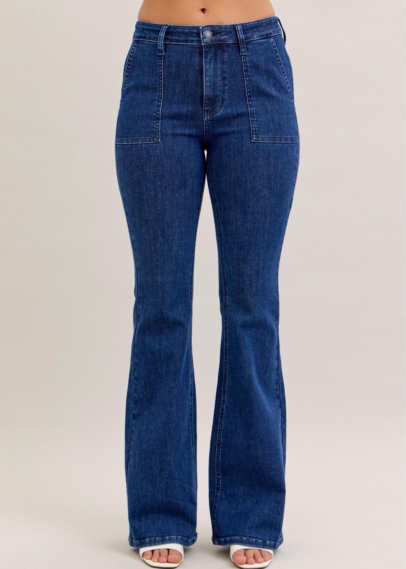 Judy Blue Flare With Patch Pockets - The Nines