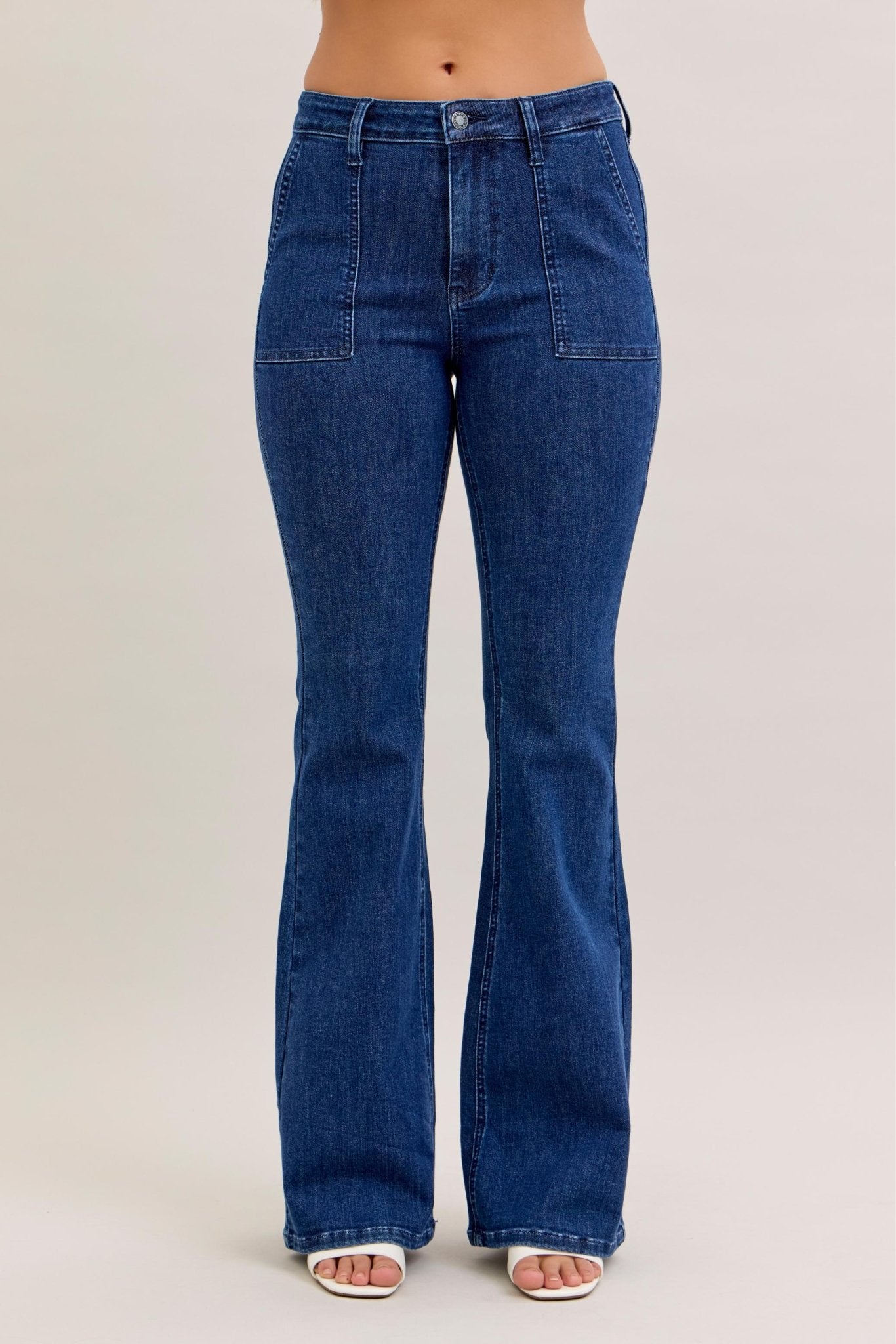 Judy Blue Flare With Patch Pockets - The Nines