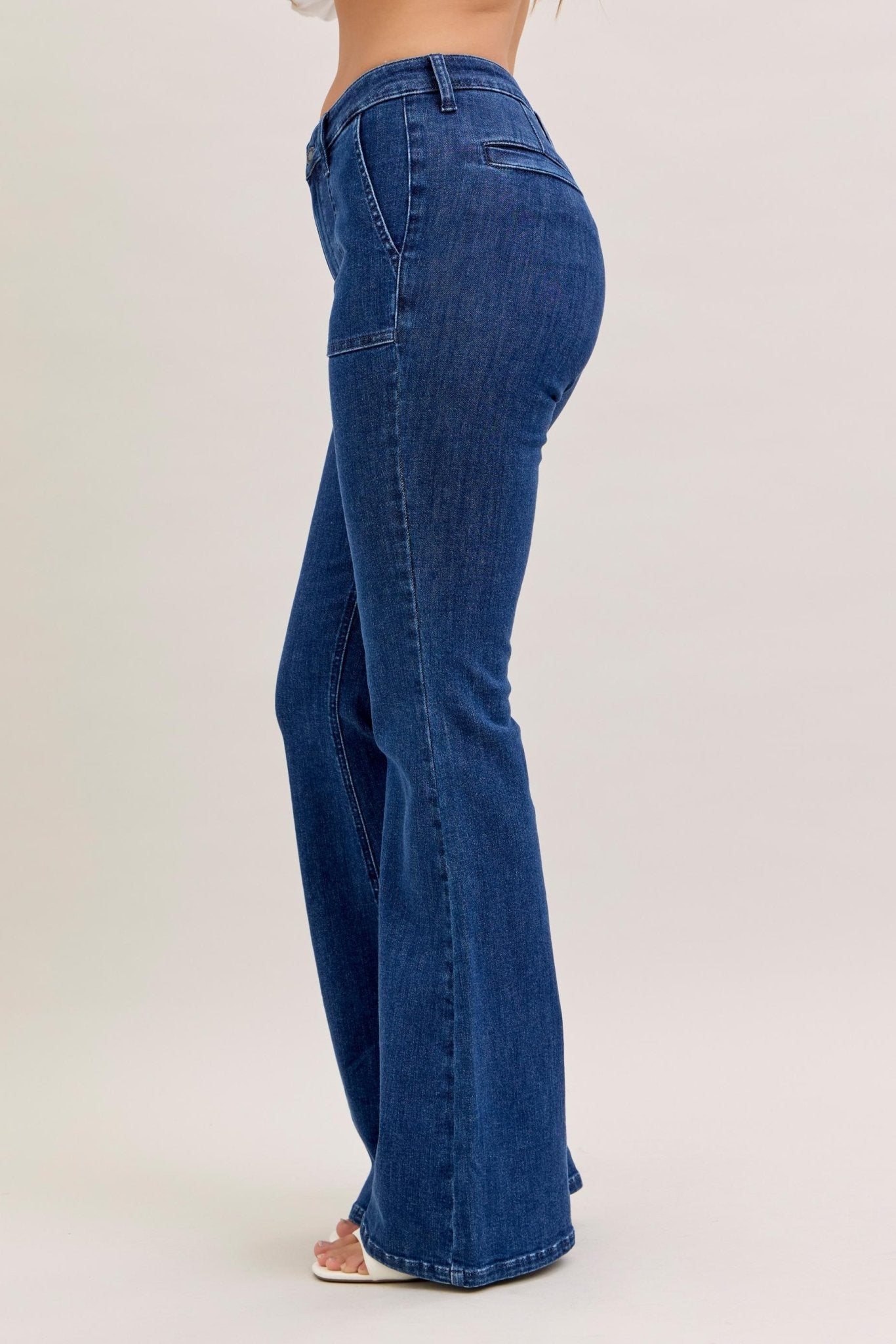 Judy Blue Flare With Patch Pockets - The Nines