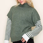 Mariah Mock Neck Sweater Vest - 2 Colors! - The Nines