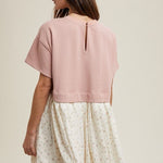 Mauve Mixed Media Dress - The Nines