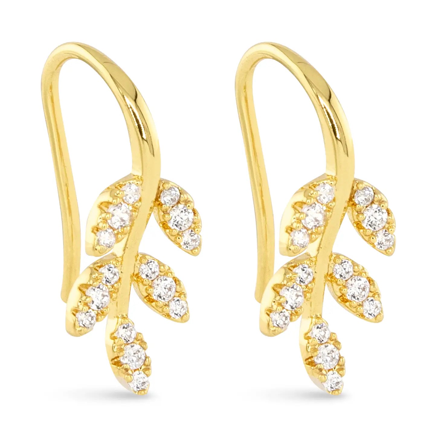 Leaf Drop Earring - Gold - The Nines