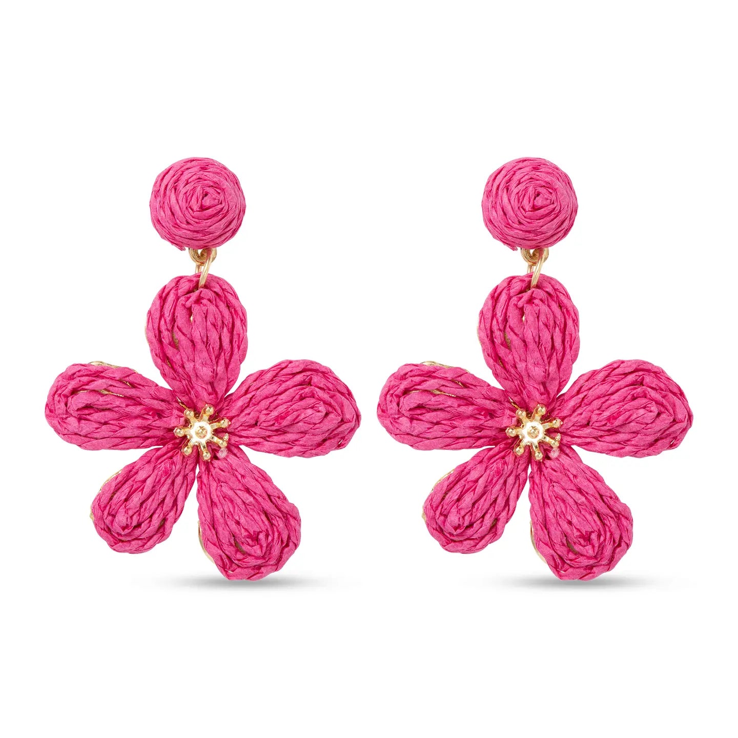 Raffia Flower Earrings - 2 colors! - The Nines