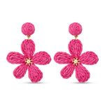 Raffia Flower Earrings - 2 colors! - The Nines