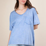 Mineral Washed V - neck tees - 4 Colors! - The Nines