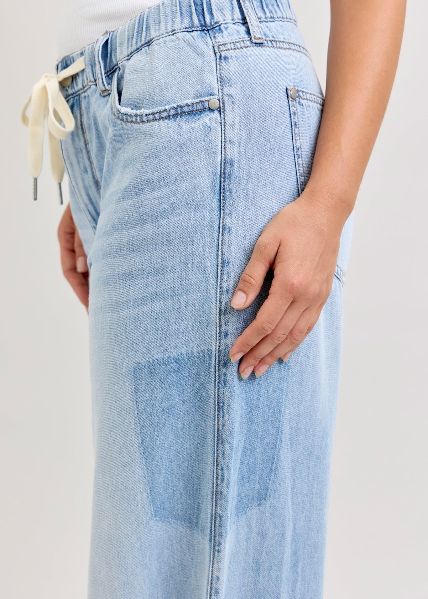 Judy Blue Light Blue High Waist Palazzo Pant - The Nines