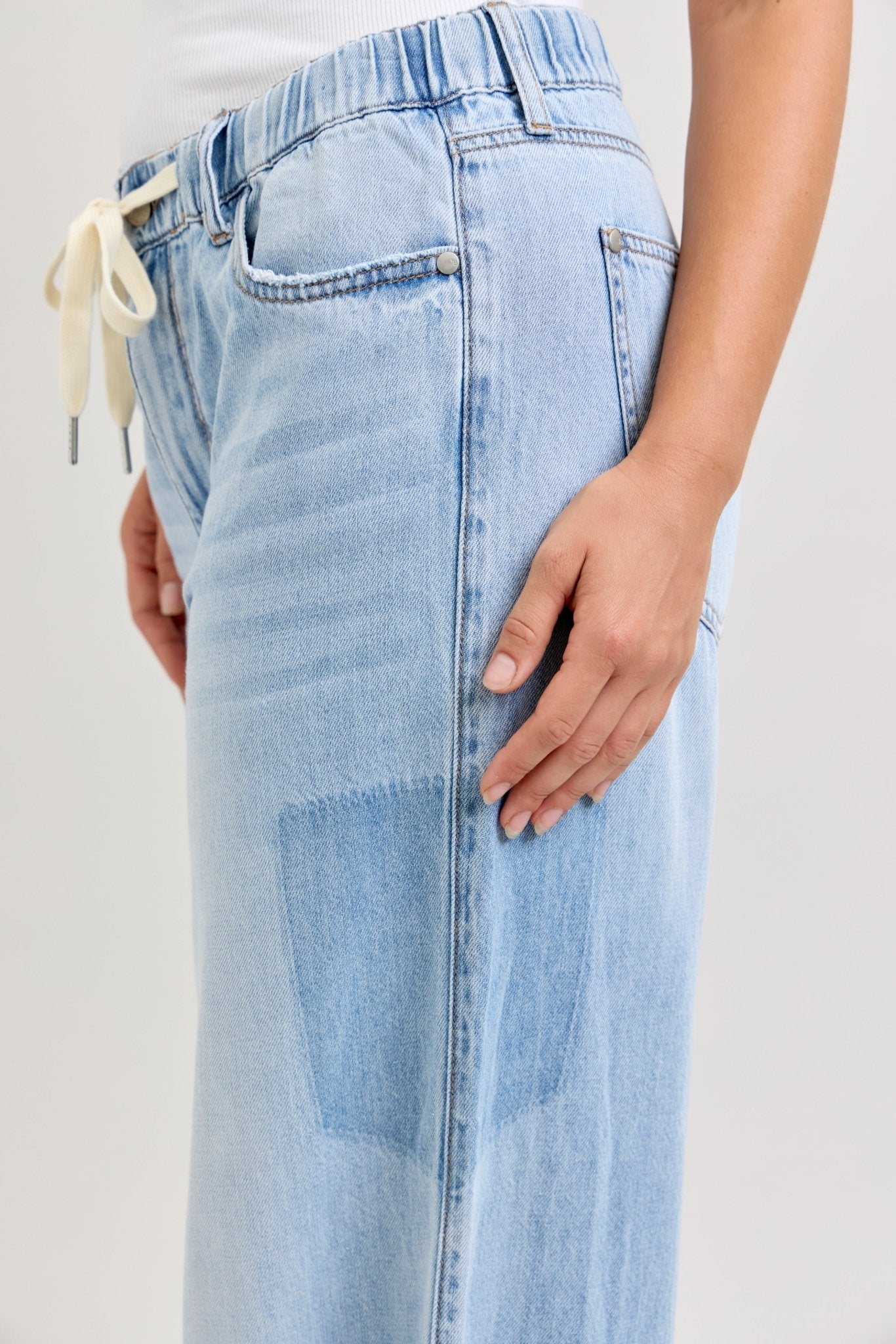 Judy Blue Light Blue High Waist Palazzo Pant - The Nines
