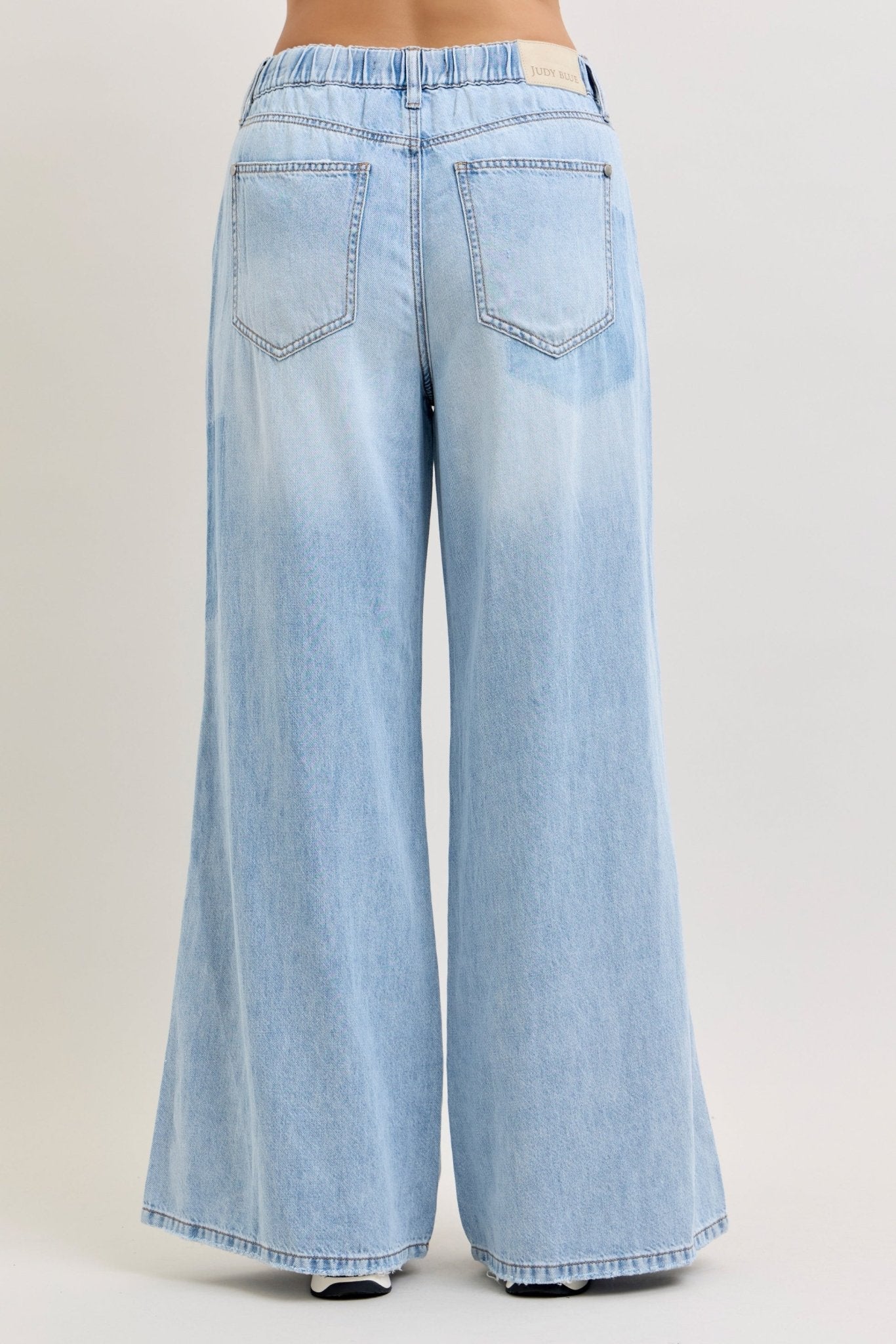 Judy Blue Light Blue High Waist Palazzo Pant - The Nines