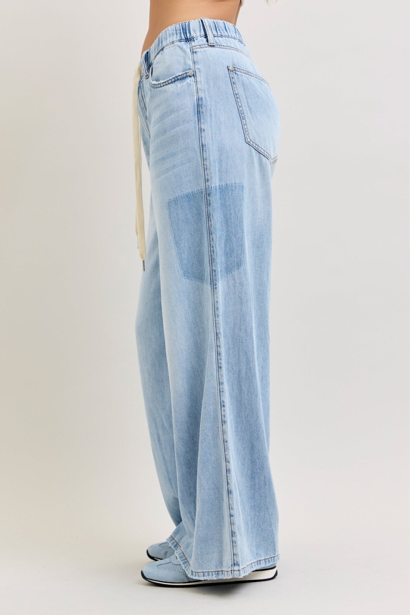 Judy Blue Light Blue High Waist Palazzo Pant - The Nines