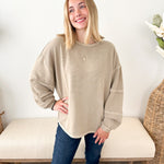 Exposed Seam Long Sleeve Top - The Nines