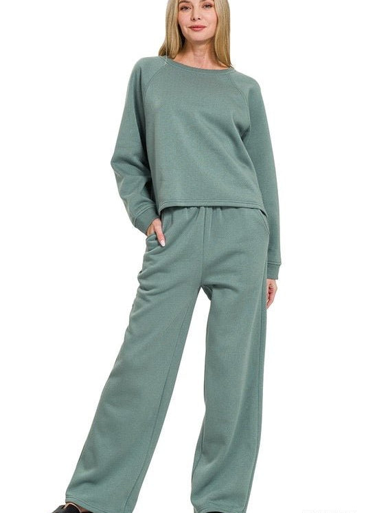 Fleece Raglan Sweatpants - 2 Colors! - The Nines