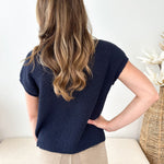Pocket Detail Short Sleeve Sweater - The Nines