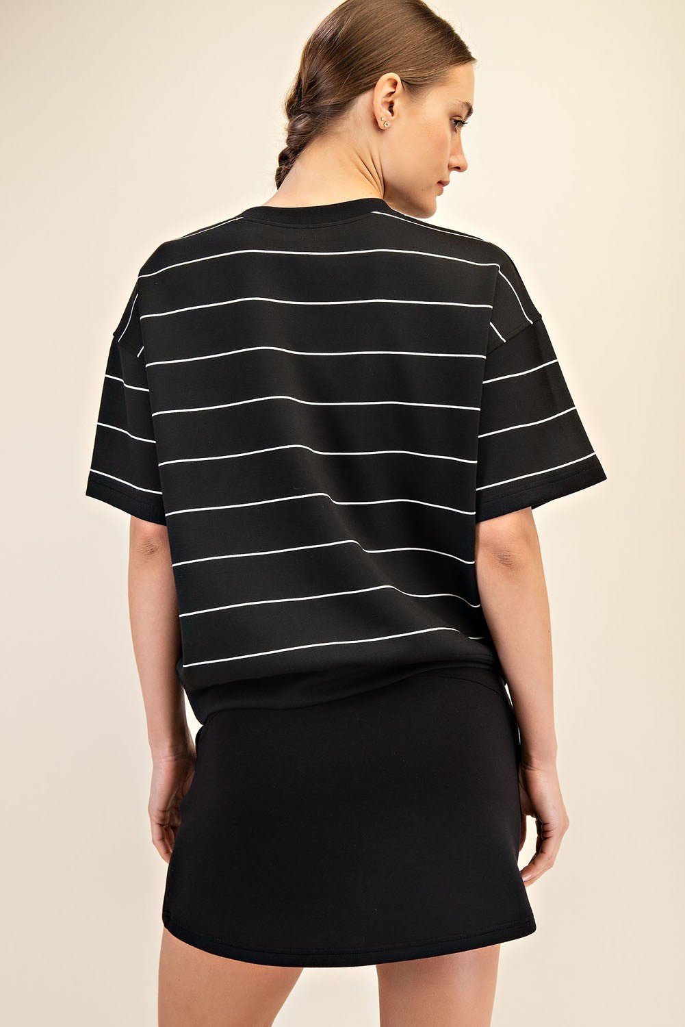Scuba Striped Short Sleeve Top - 3 Colors! - The Nines