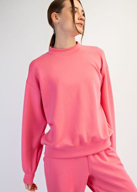 Scuba Mock Neck Sweatshirt - 7 Colors! - The Nines
