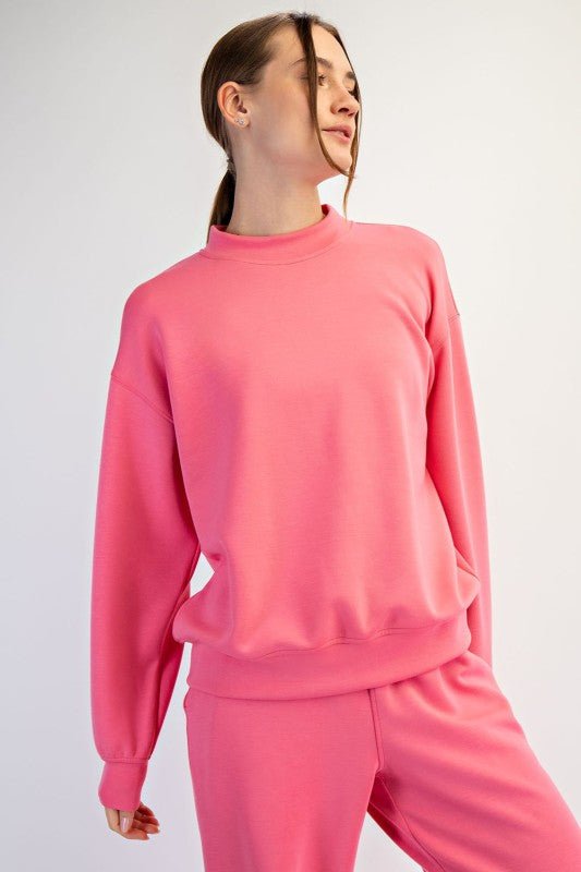 Scuba Mock Neck Sweatshirt - 7 Colors! - The Nines