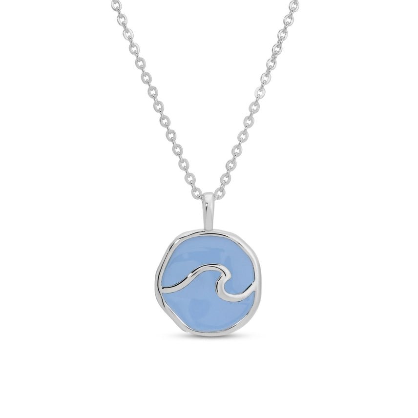 Tiny Wave Pendant Necklace - 2 colors! - The Nines