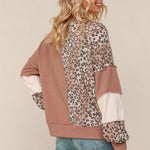 Ribbed & Cable Knit Animal Print Top - 2 Colors! - The Nines