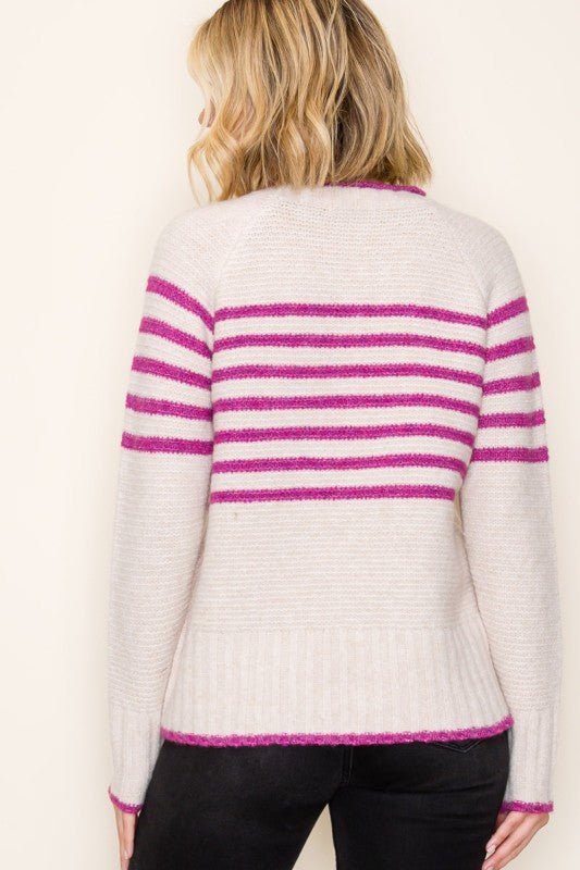 Pop of Color Magenta Sweater - The Nines