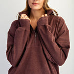Rae Mode Brushed Quarter Zip Top - 3 Colors! - The Nines
