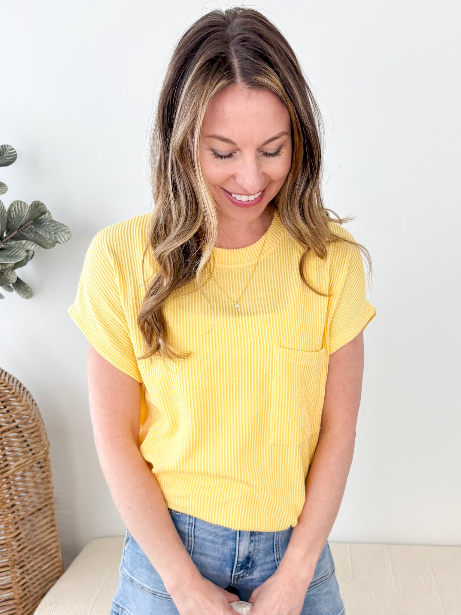 Good Vibes Ribbed Pocket Tees - 3 Colors! - The Nines