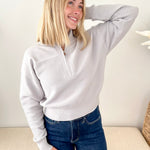 Dolman Textured 1/2 Zip Pullover - The Nines