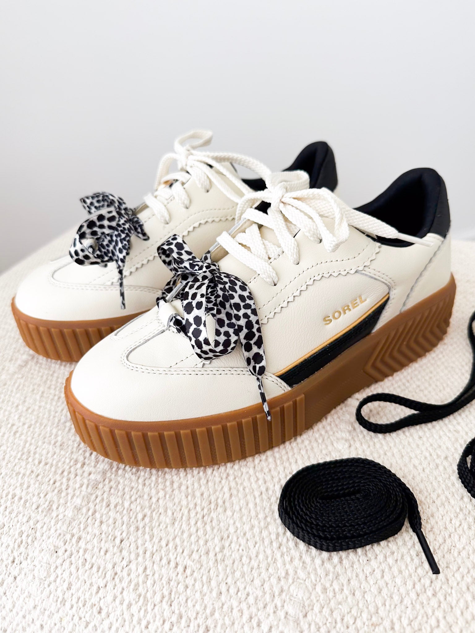 Sorel ONA AVE Charm Sneaker - Snow & Black - The Nines