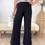 High Waist Contour Wide Leg Ponte Pant - The Nines