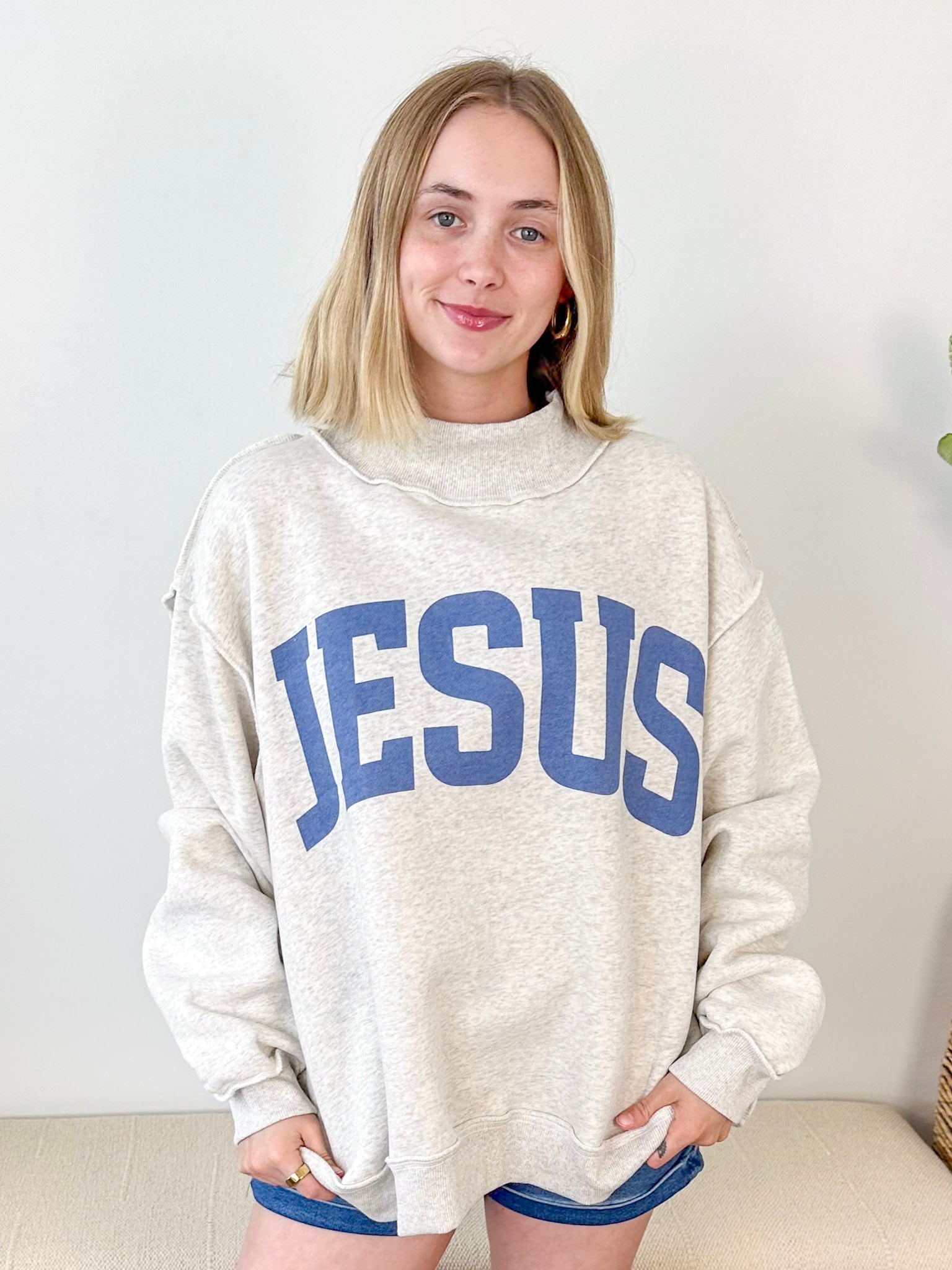 Reversible God Is Good & Jesus Sweatshirt - The Nines