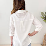 Lightweight Gauze Button Up Top - The Nines
