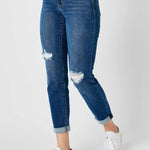 Judy Blue Mid Rise Destructed Slim Fit Jeans - FINAL SALE! - The Nines