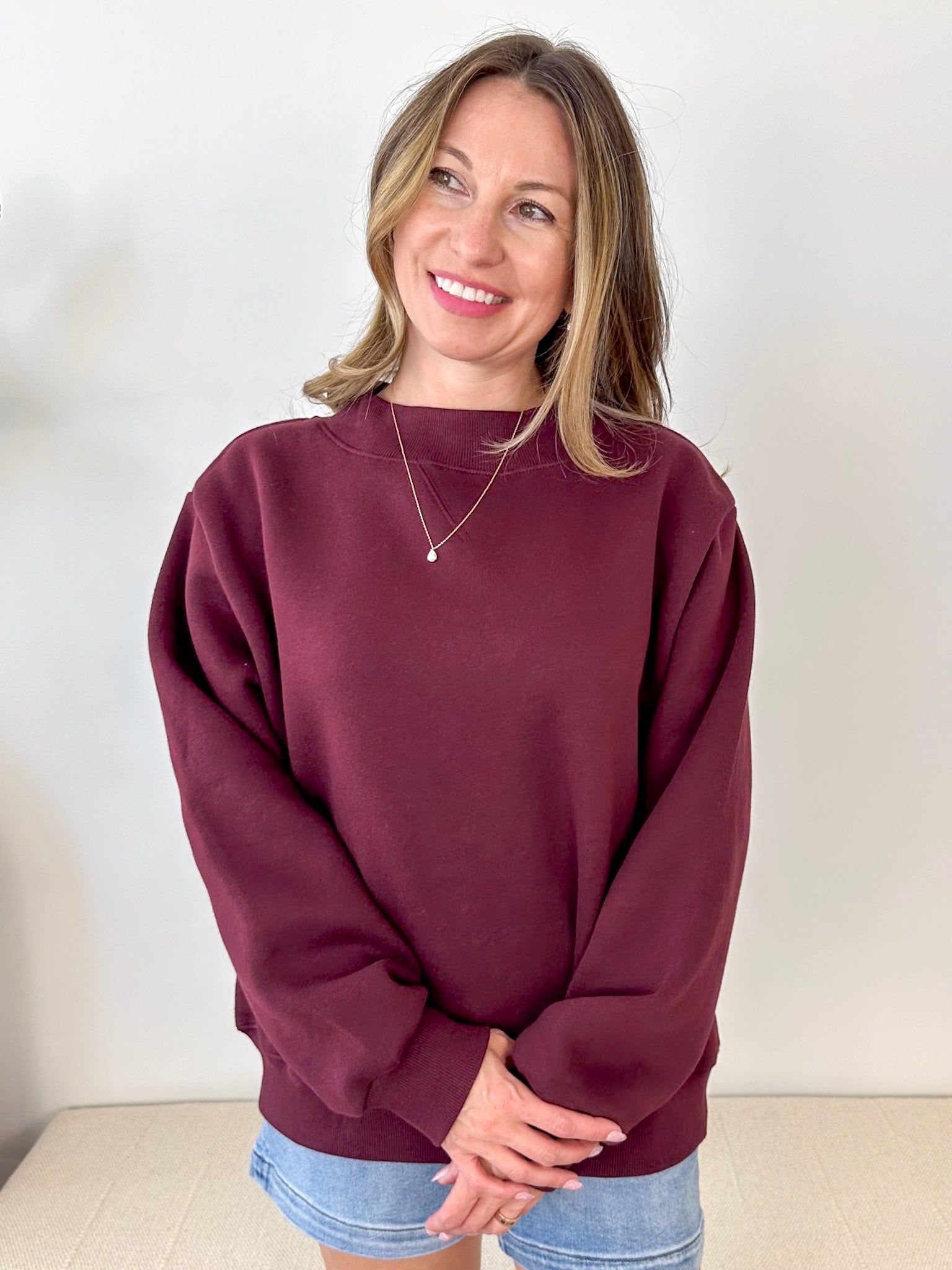 Nelly Mock Neck Pullover - 4 Colors!