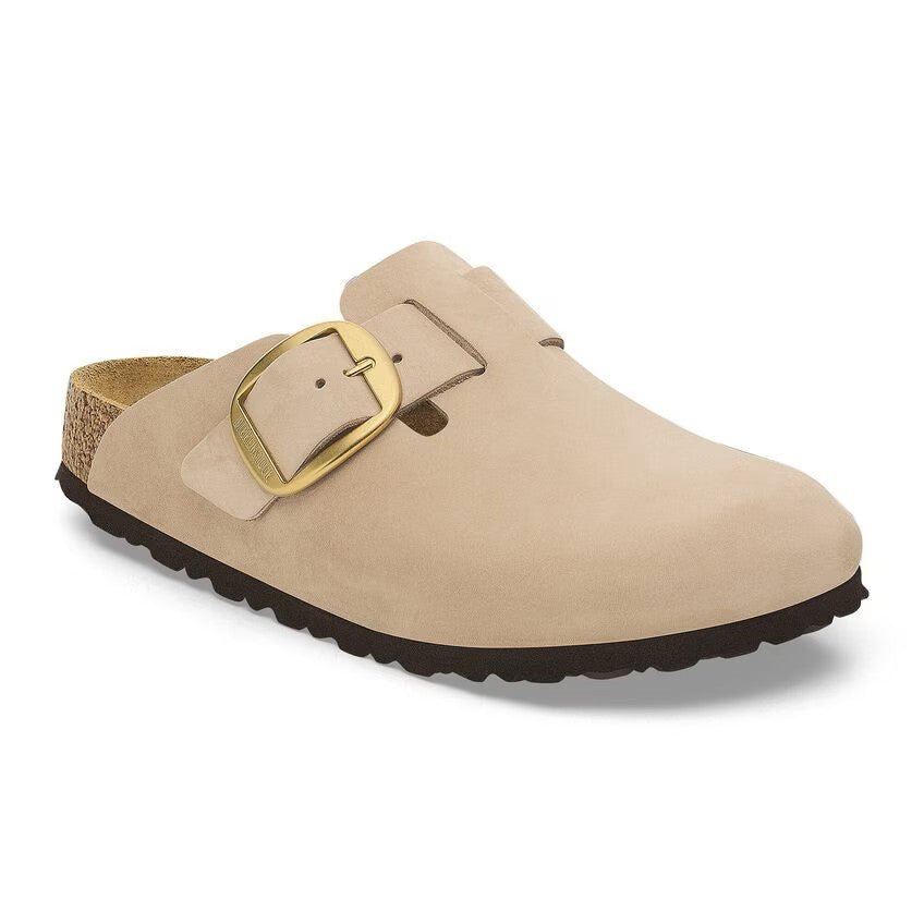 Boston Big Buckle Nubuck Leather - Sandcastle - The Nines
