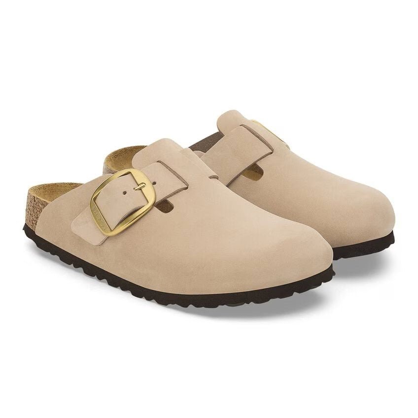 Boston Big Buckle Nubuck Leather - Sandcastle - The Nines