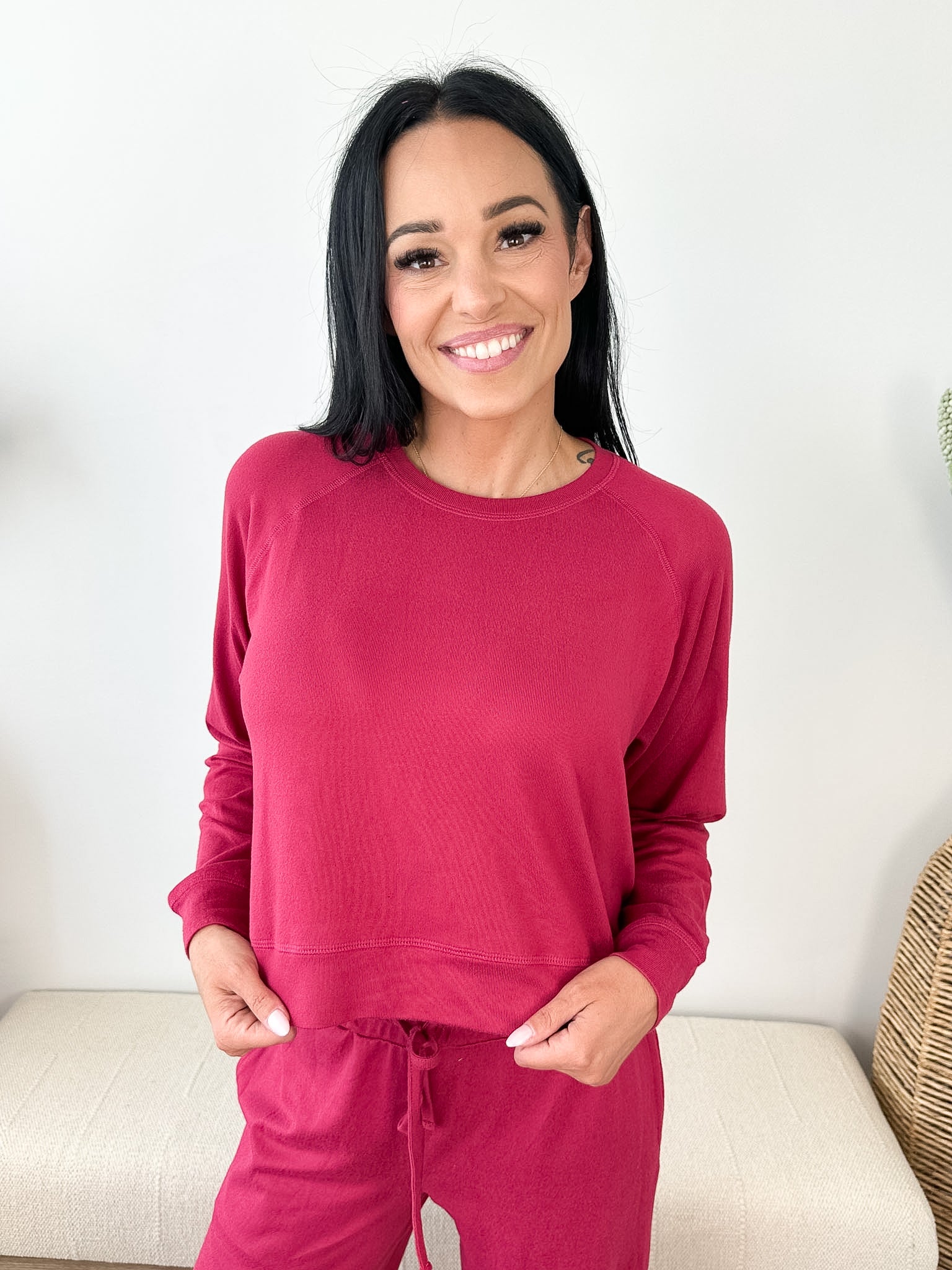 Brushed Hacci Lounge Pullover